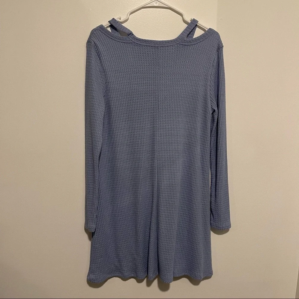 NWT Francesca’s Alya cutout dress Medium fall waffle knit - Picture 7 of 8